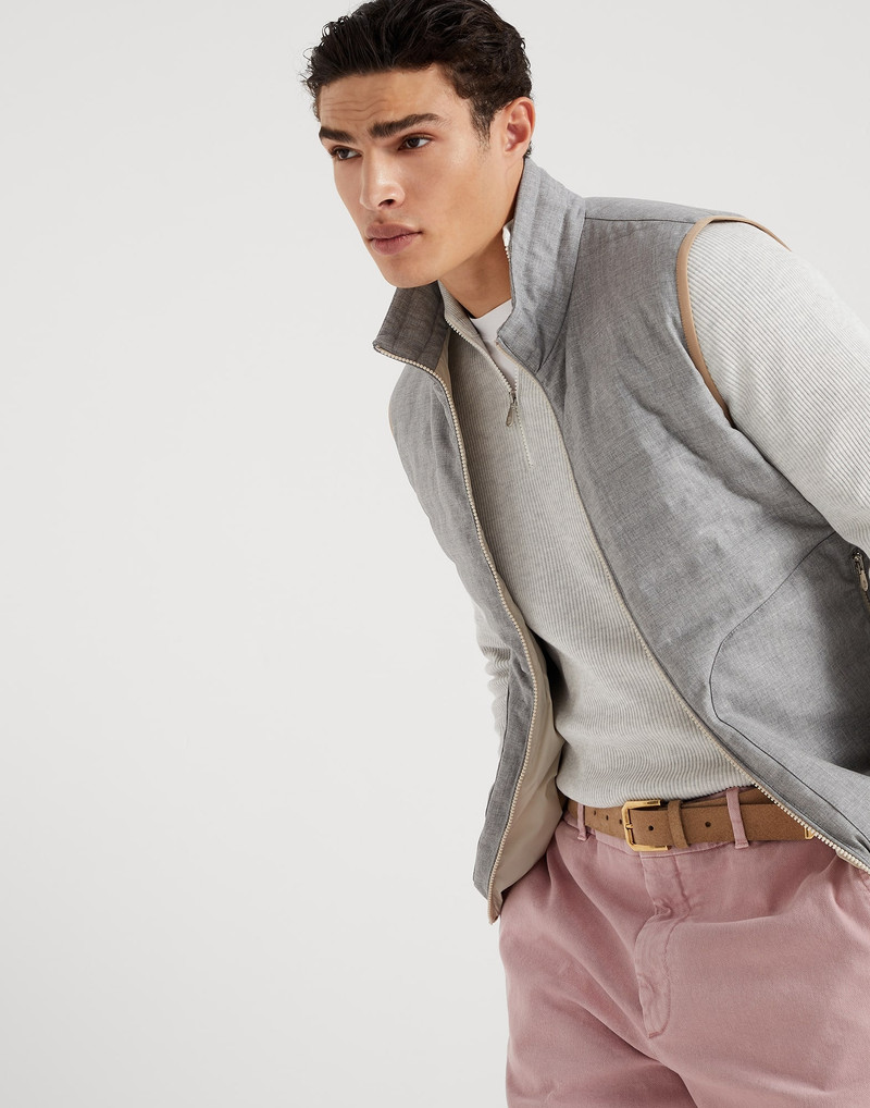 Virgin wool fresco lightweight down vest 4