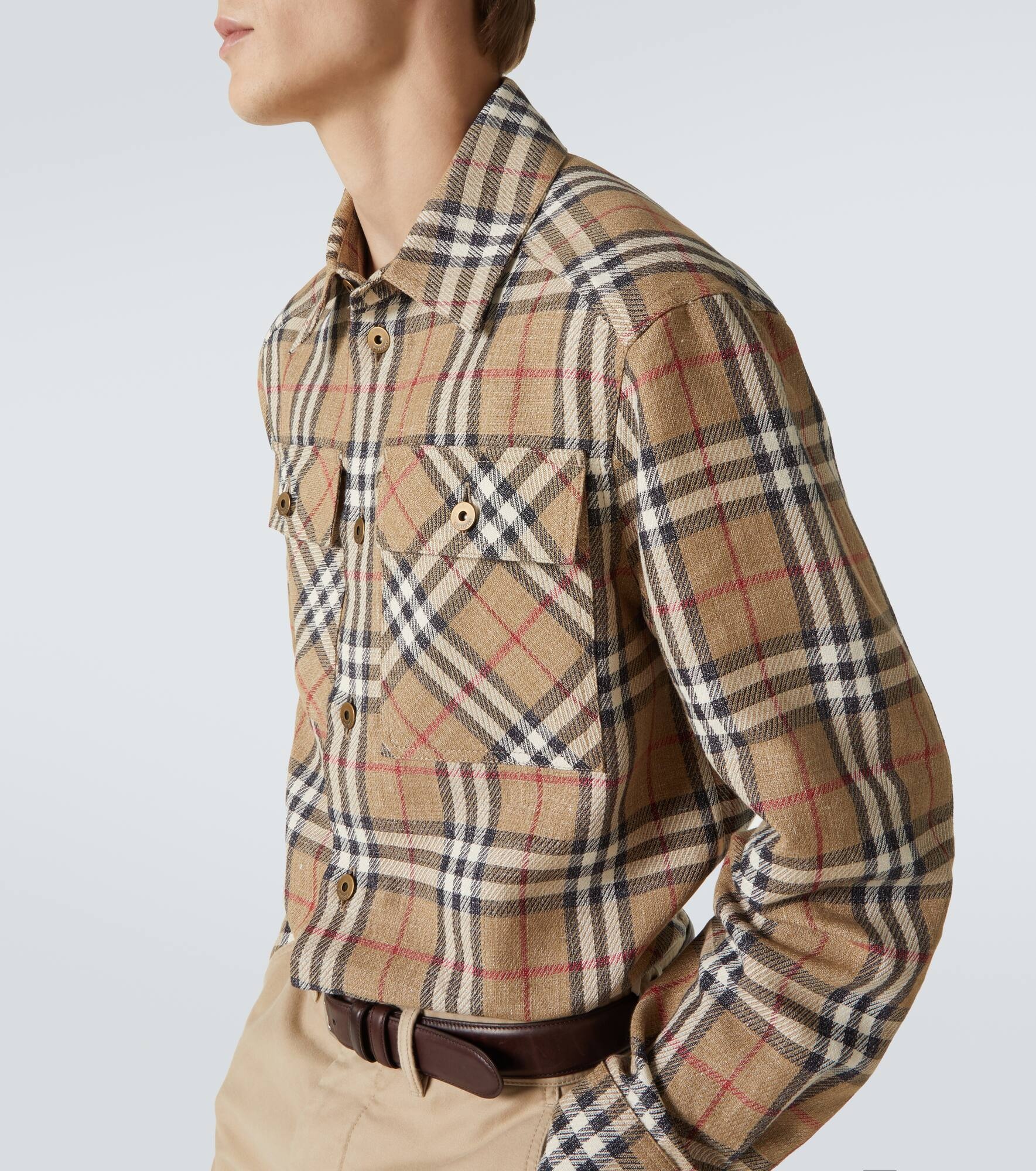 Burberry Check cotton and linen shirt - 5