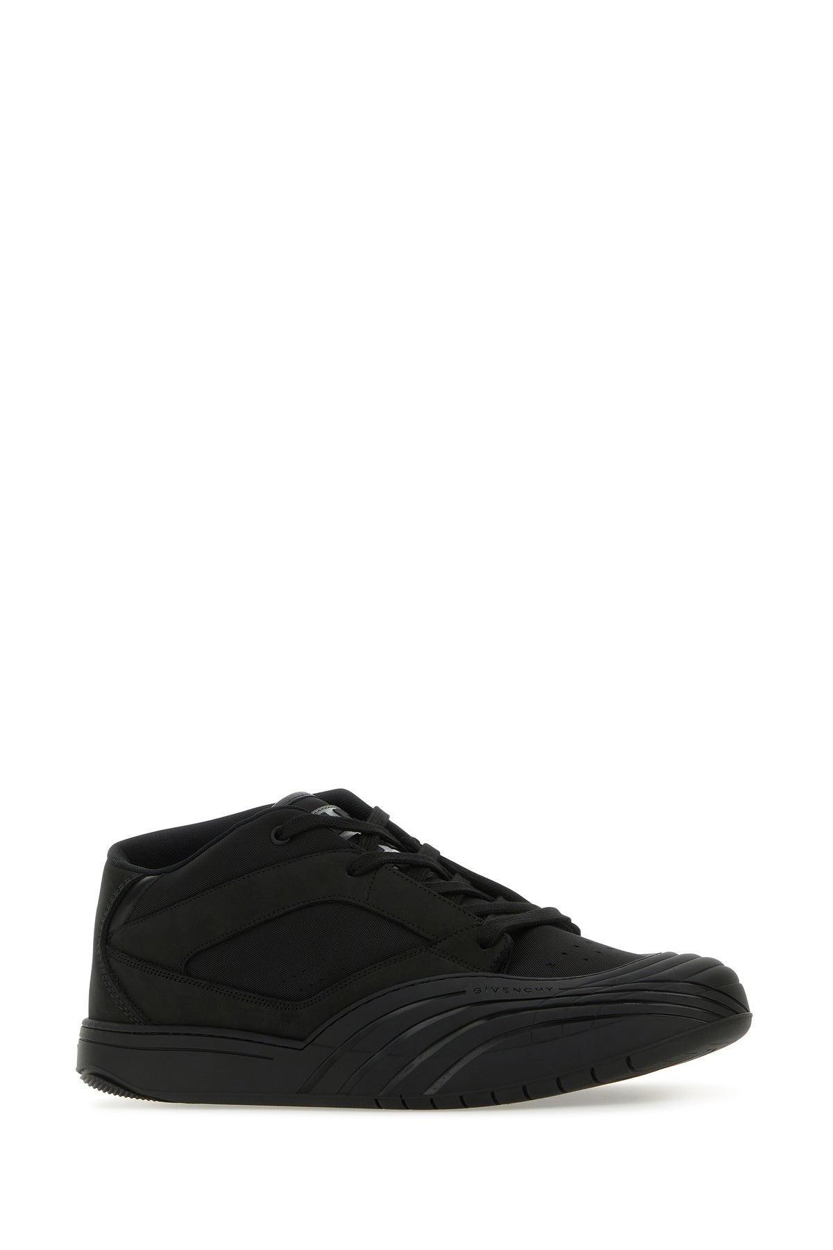 Black canvas, rubber and leather sneakers - 2