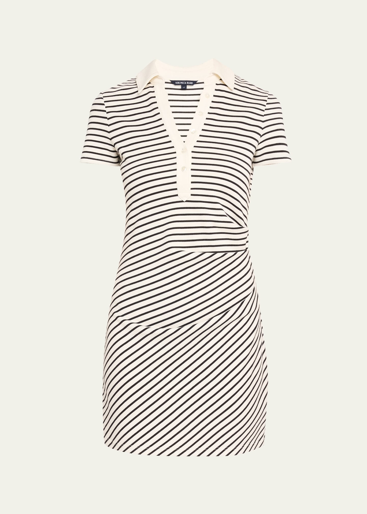 Lanier Stripe Short-Sleeve Polo Dress - 1