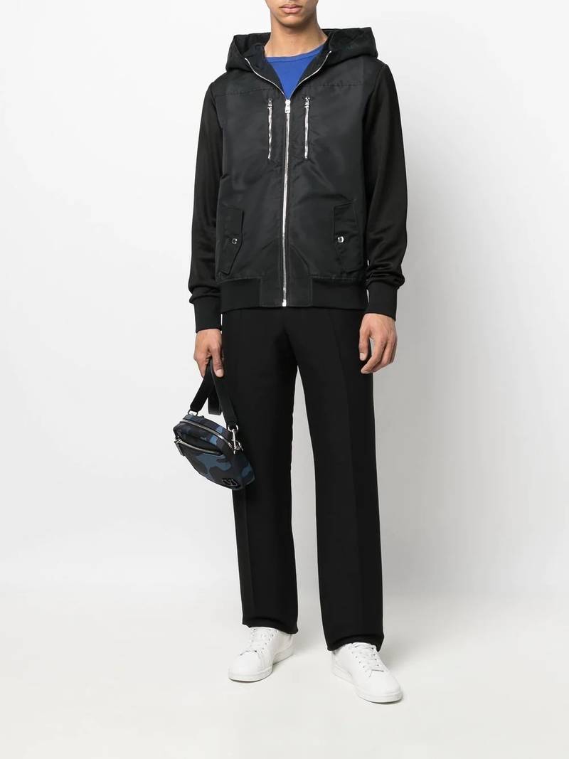 Alexander McQueen contrast-panel zip-up hoodie outlook