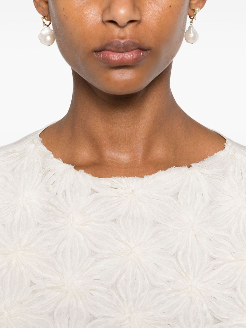 floral-appliqué blouse 5
