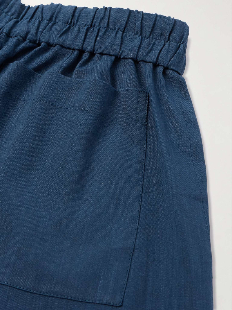 Straight-Leg Linen-Blend Shorts 5