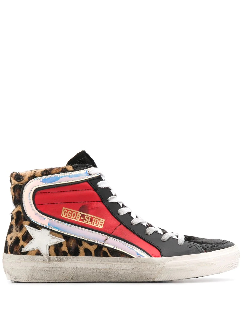 graphic print high-top sneakers - 1