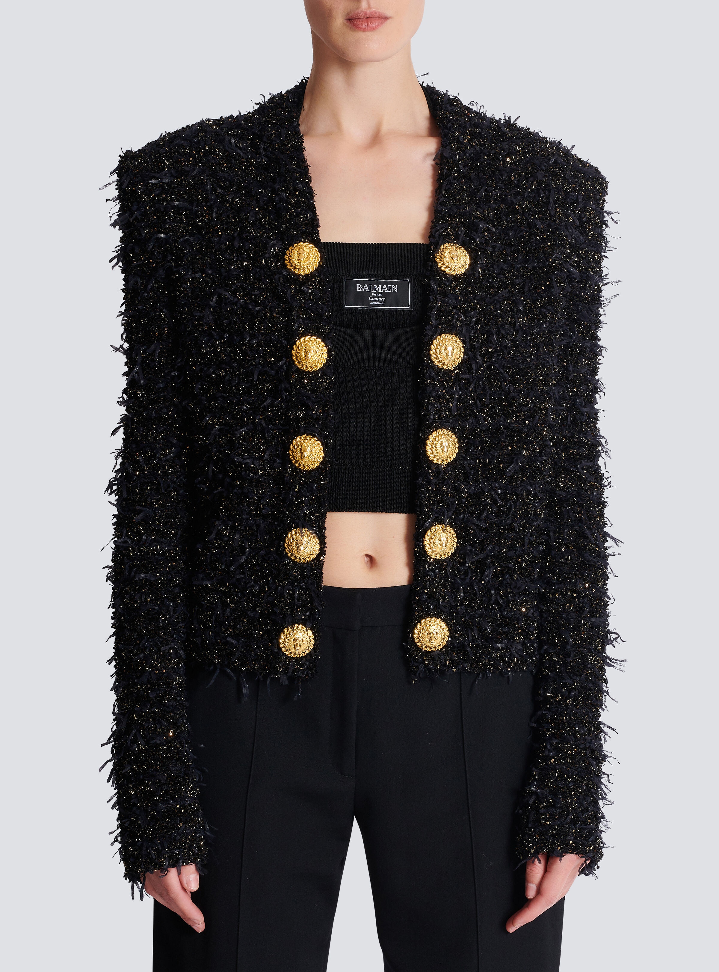 Edge-to-edge tweed jacket - 5