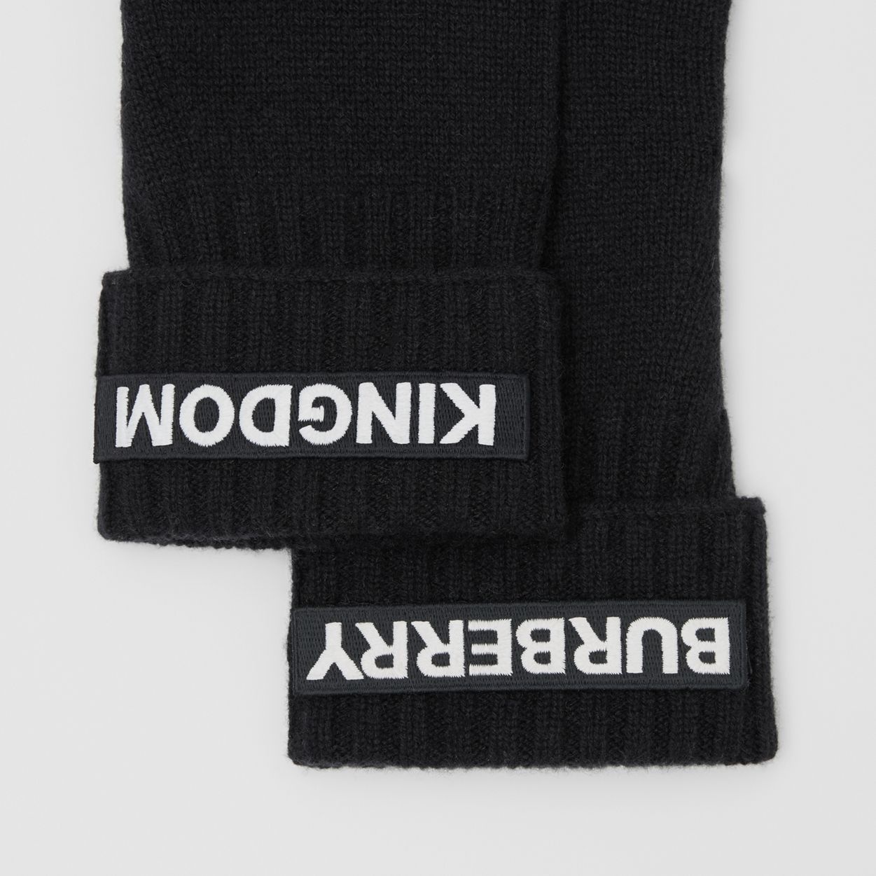 Kingdom and Logo Appliqué Cashmere Gloves - 2