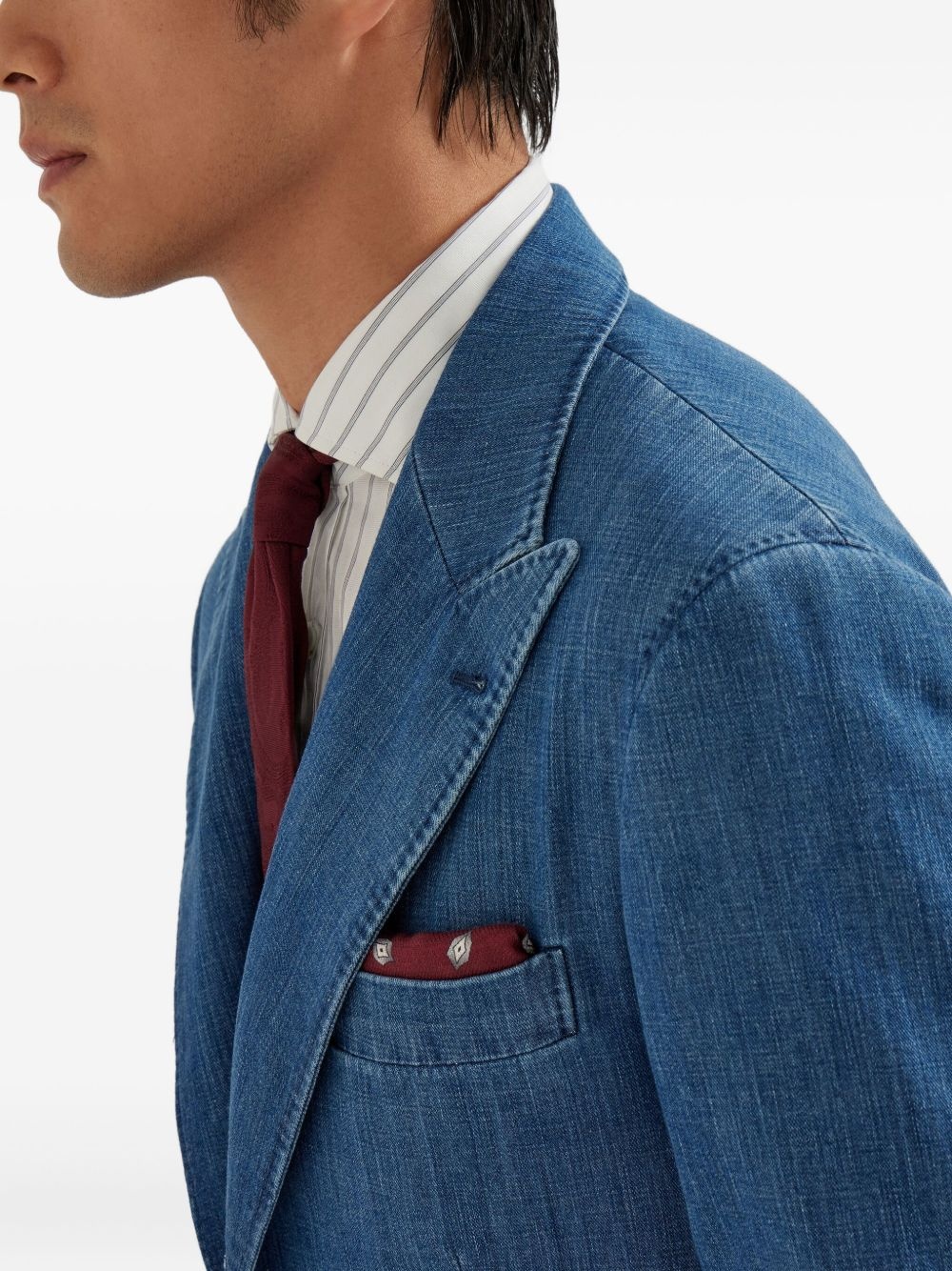 three-button patch-pocket blazer - 6