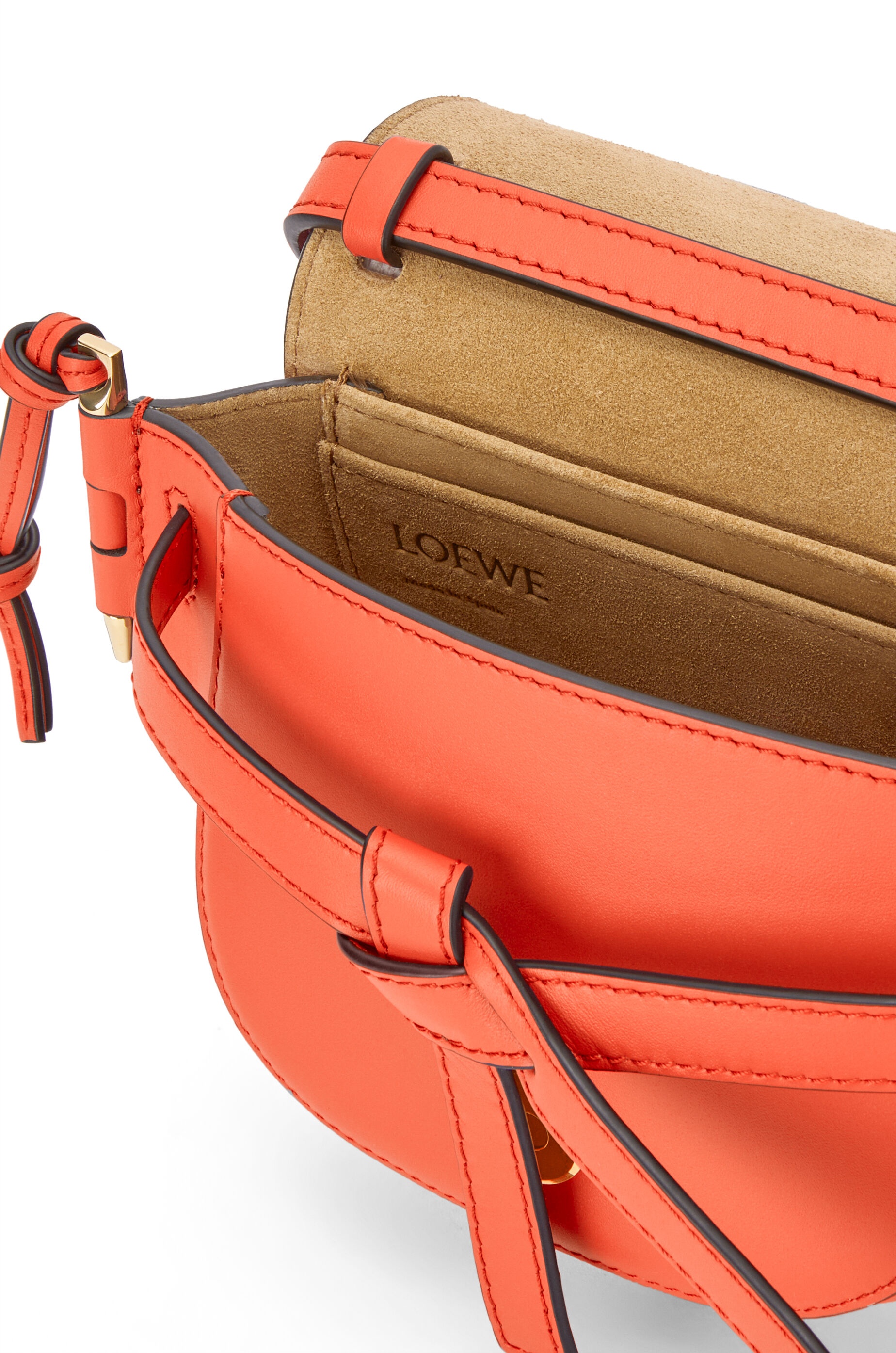 Mini Gate Dual bag in soft calfskin and jacquard - 8