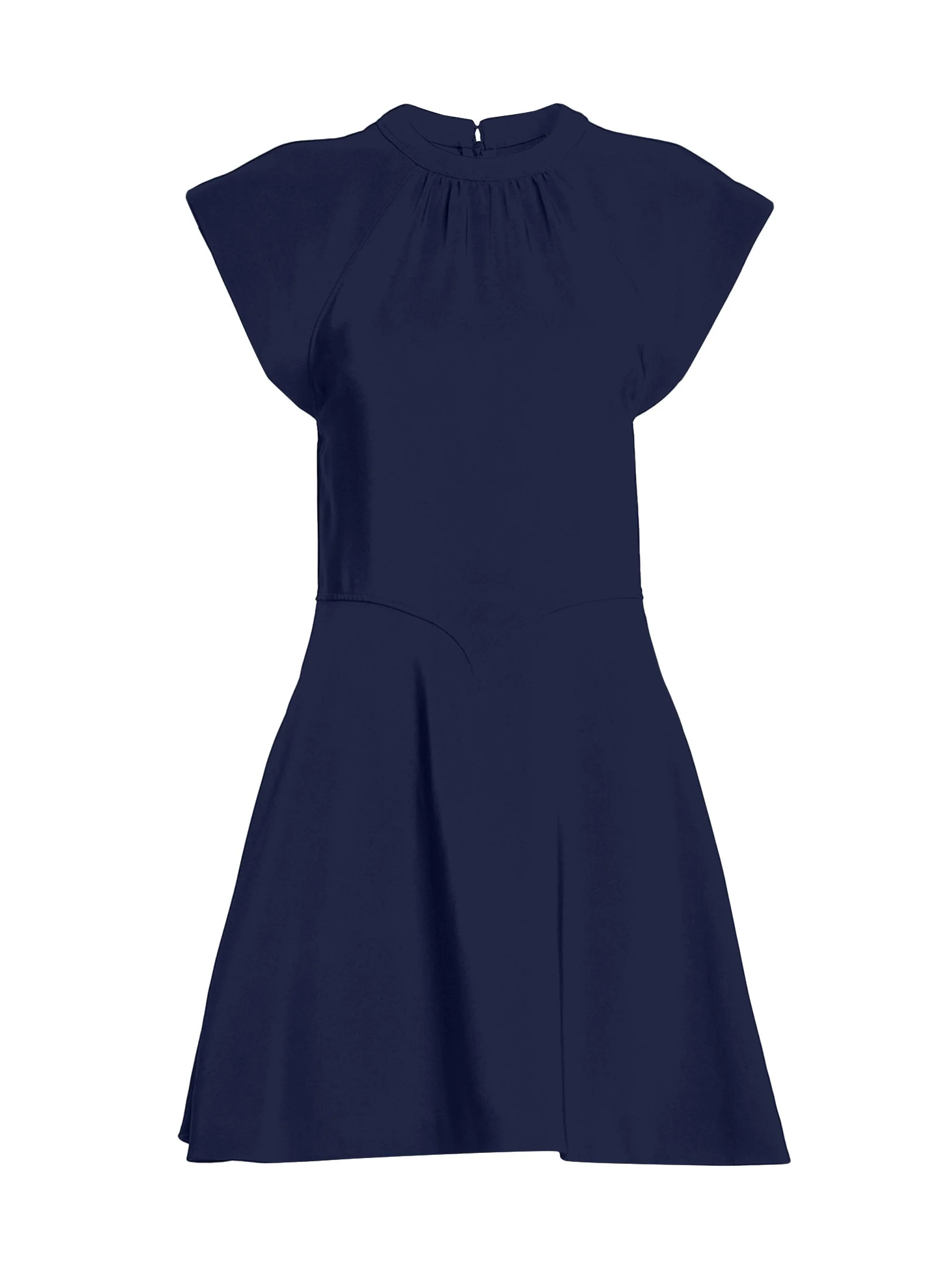 Women's Flutter-Sleeve Seamed Minidress - Indigo - 1