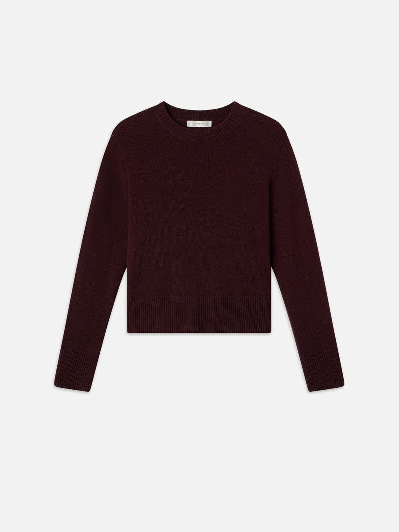 Cashmere Clean Crew in Deep Burgundy 1