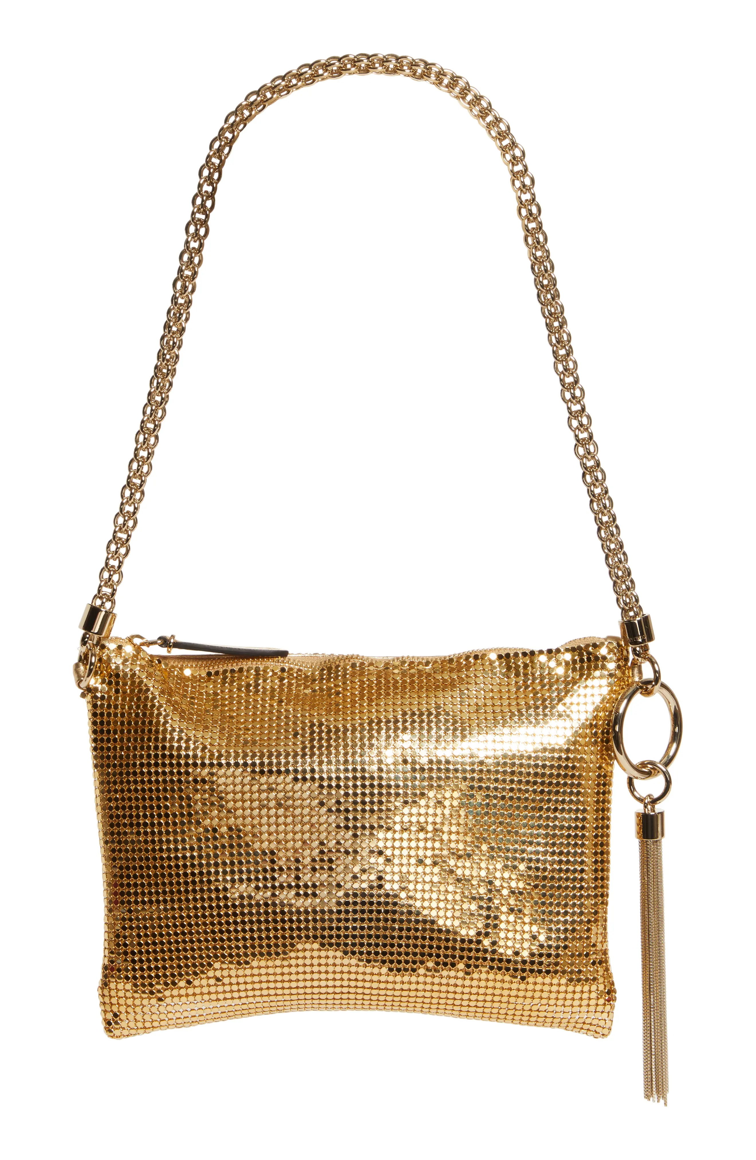 Mini Callie Metallic Mesh Clutch - 1