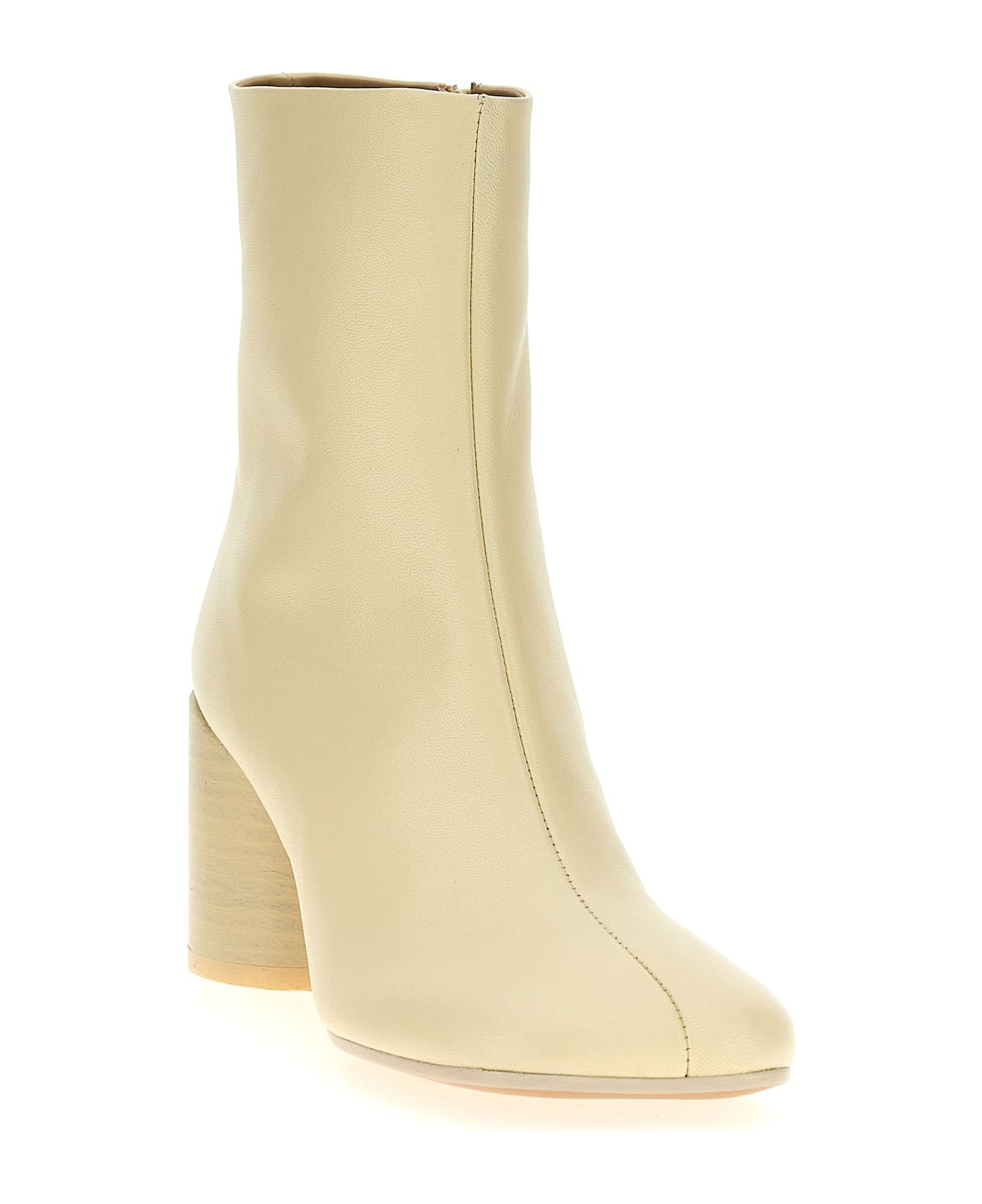 Stitch-out Leather Ankle Boots - 2