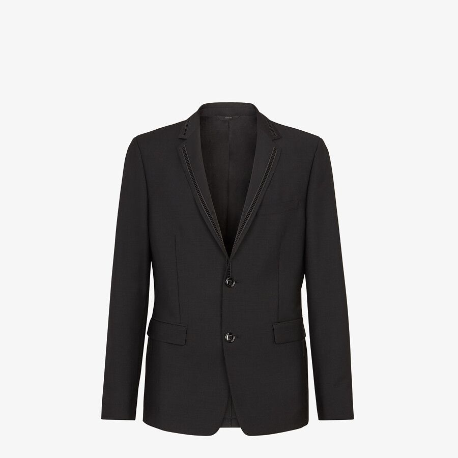 Black wool blazer - 1