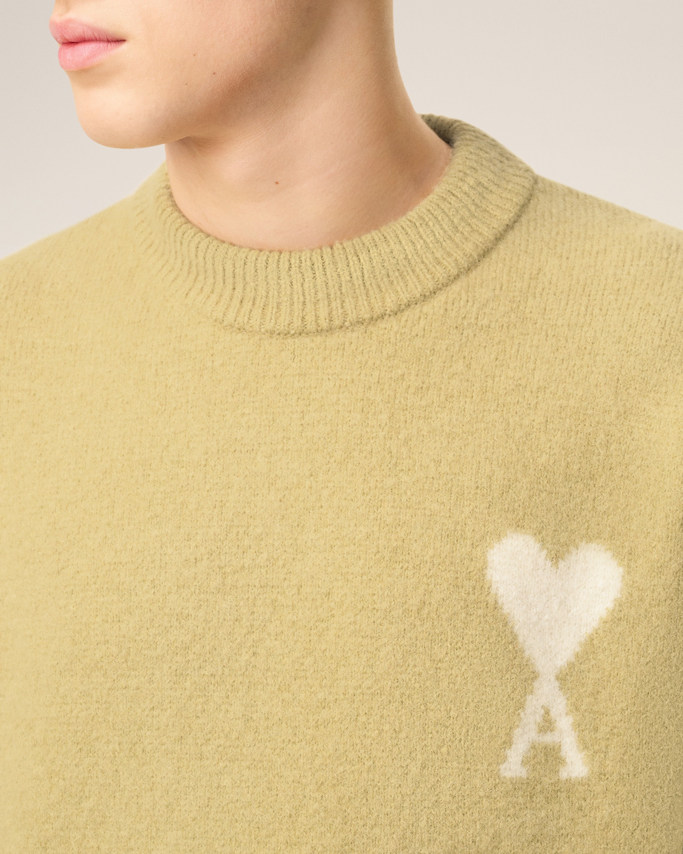 YELLOW  ALPACA AMI DE COEUR CREWNECK SWEATER - 4