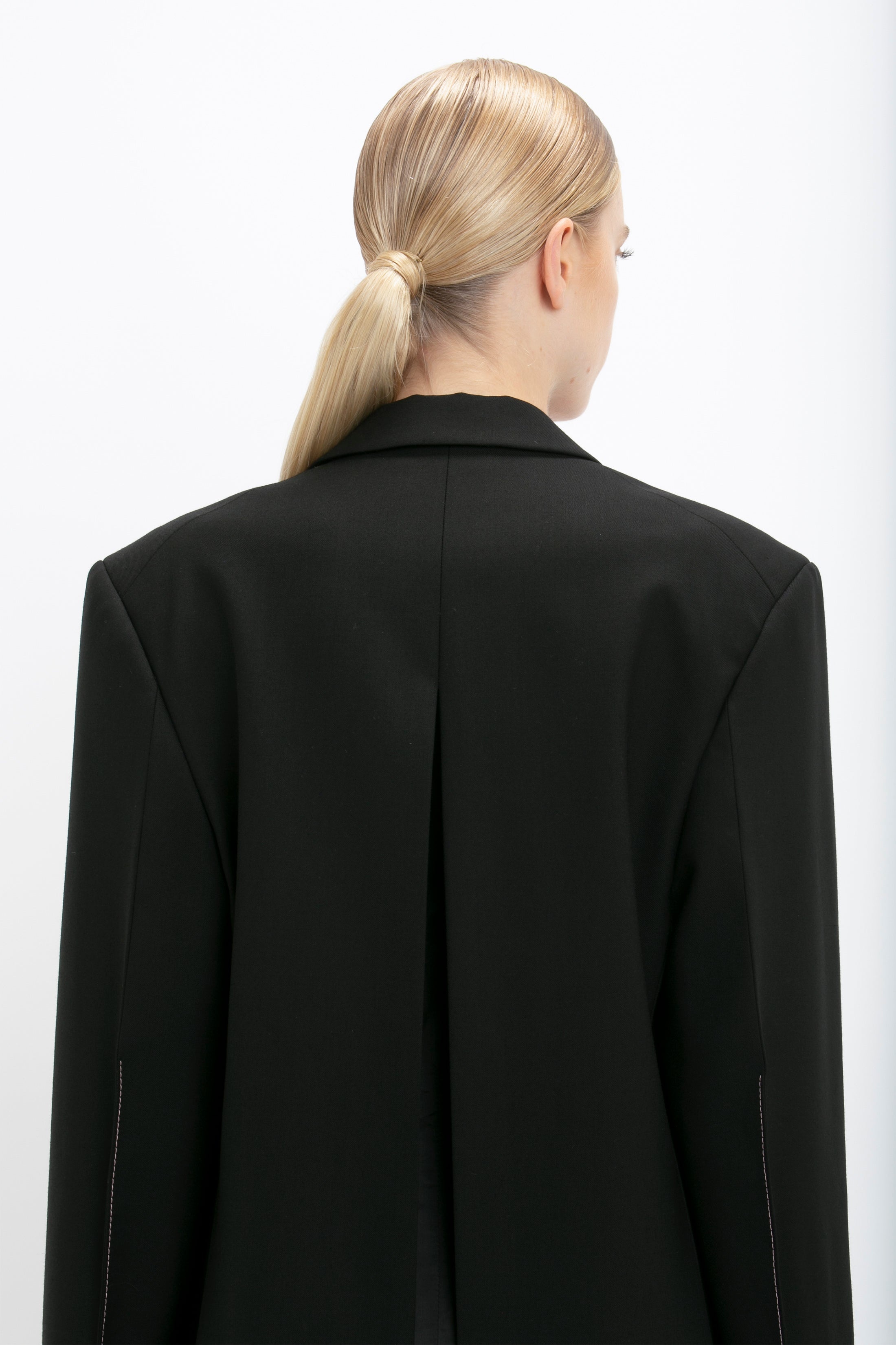 Double Breasted Tailored Dress In Black - 9