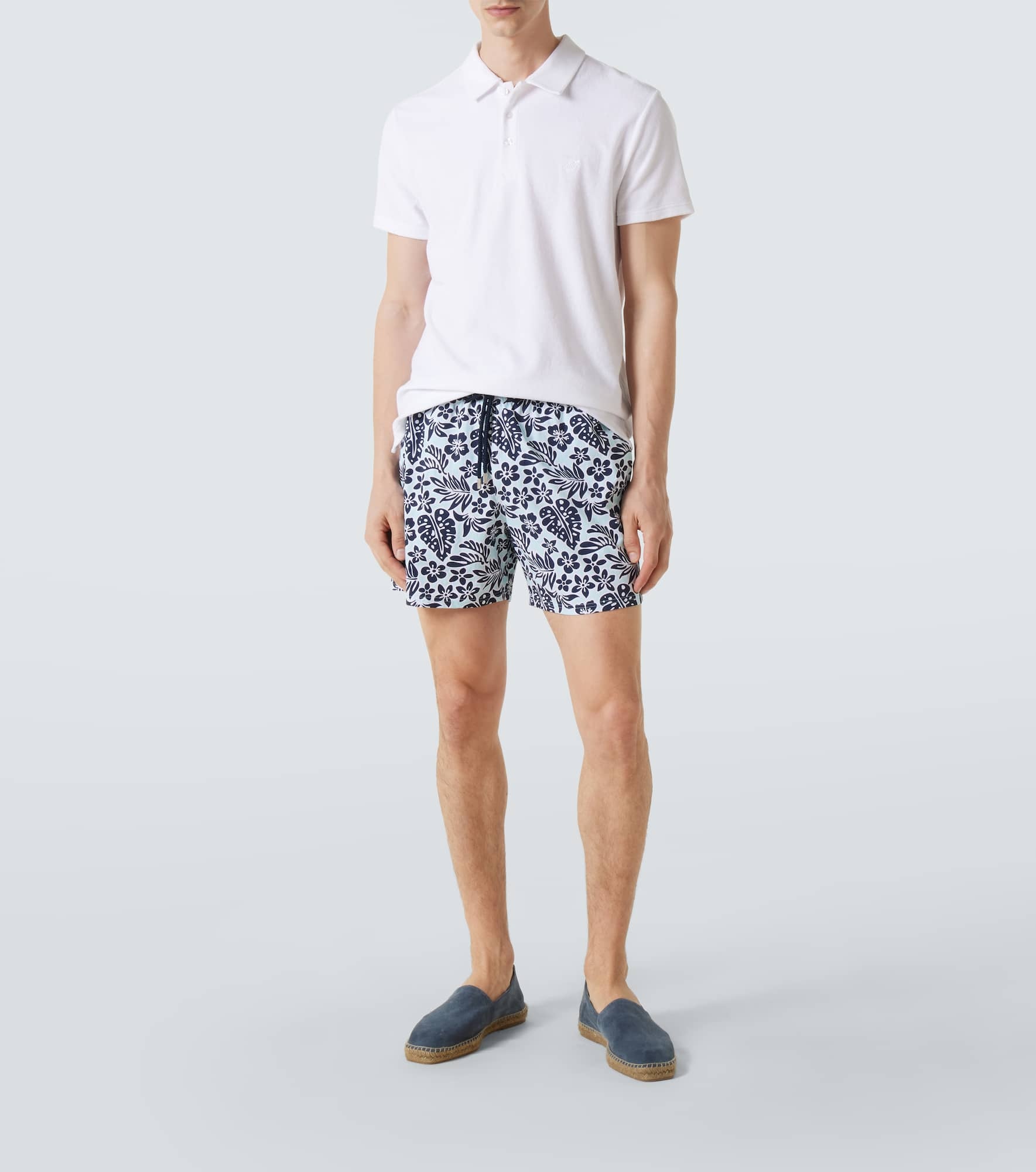 Cotton-blend terry polo shirt - 2