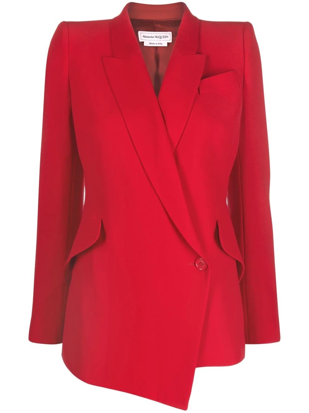 asymmetric single-breasted blazer - 1