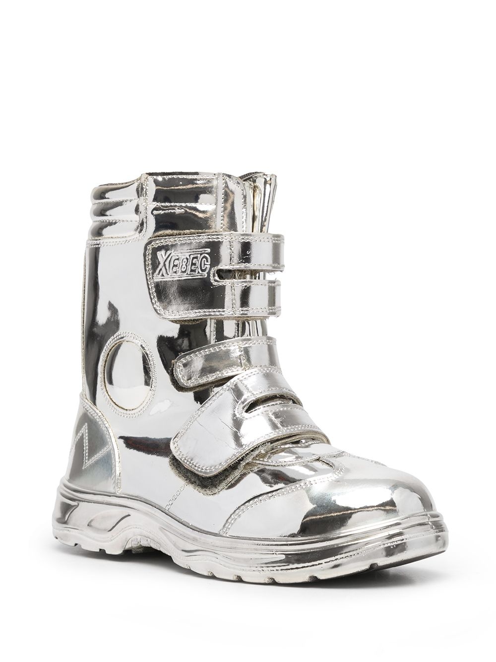 metallic touch-strap boots - 2