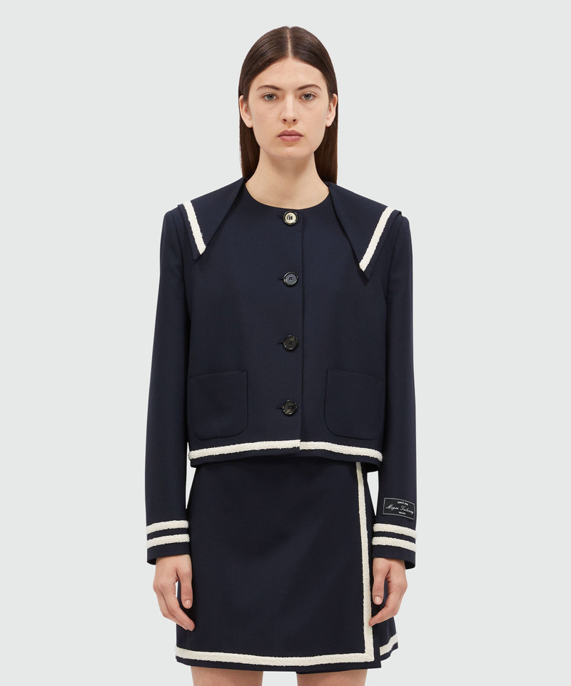 MSGM MSGM Tailoring navy blue cool wool peacoat outlook