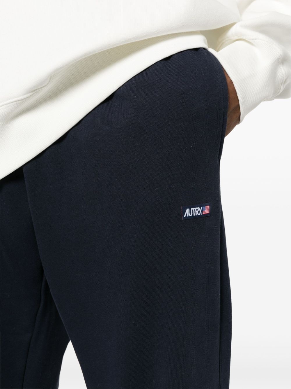 tapered cotton track pants - 5