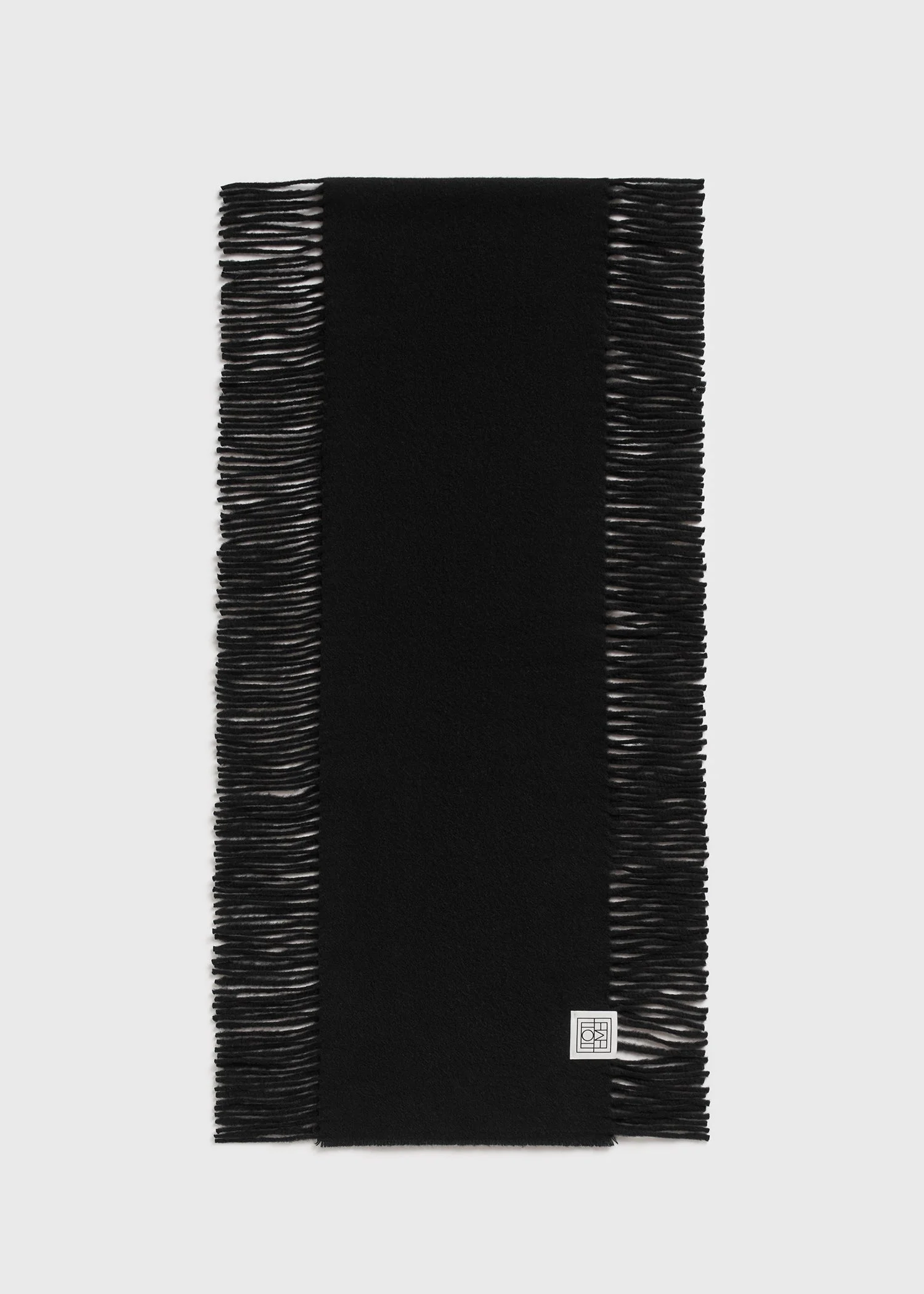 Cashmere tassel scarf black - 1