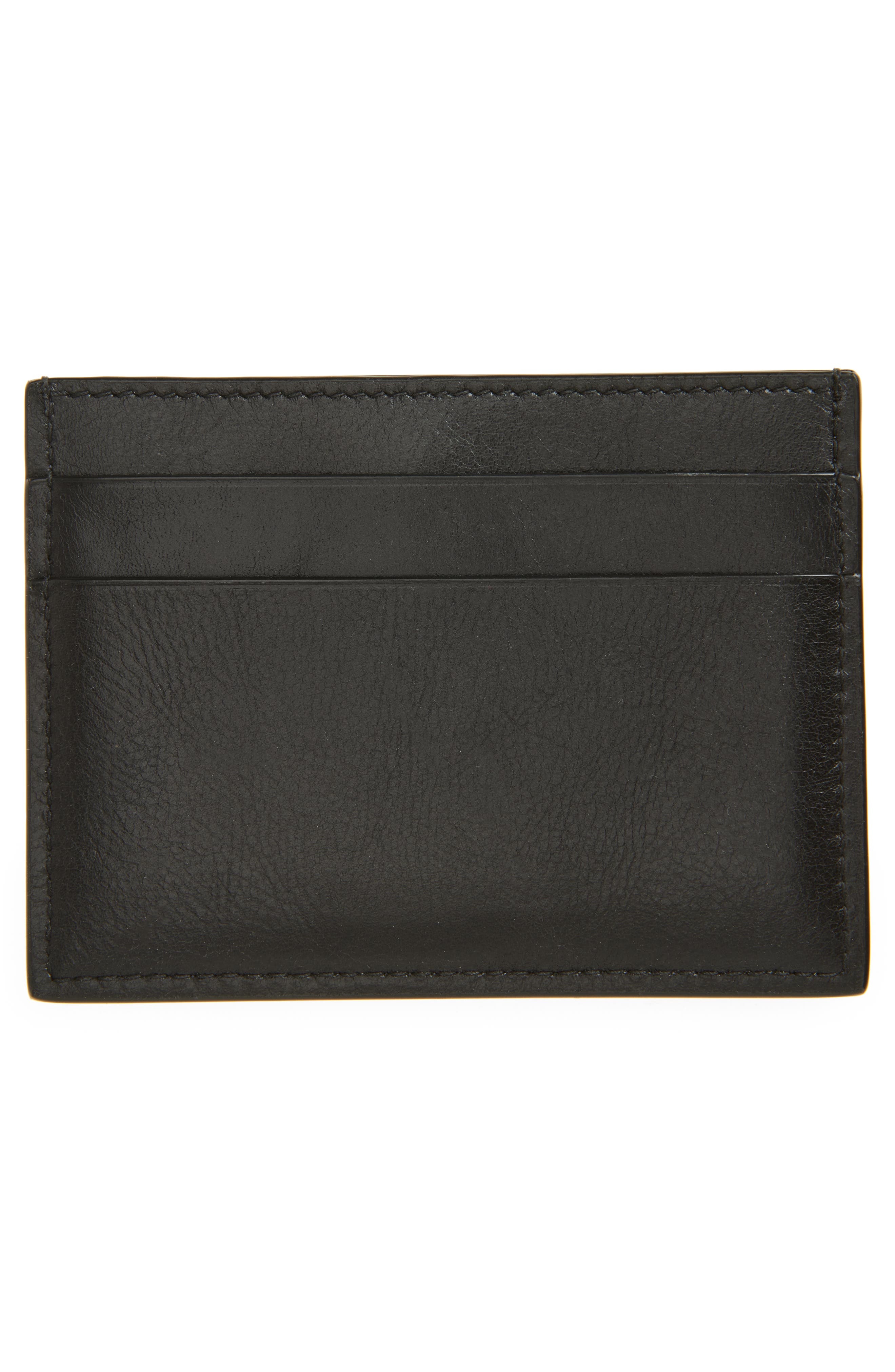 Balenciaga Unity Leather Card Holder in Black at Nordstrom - 2