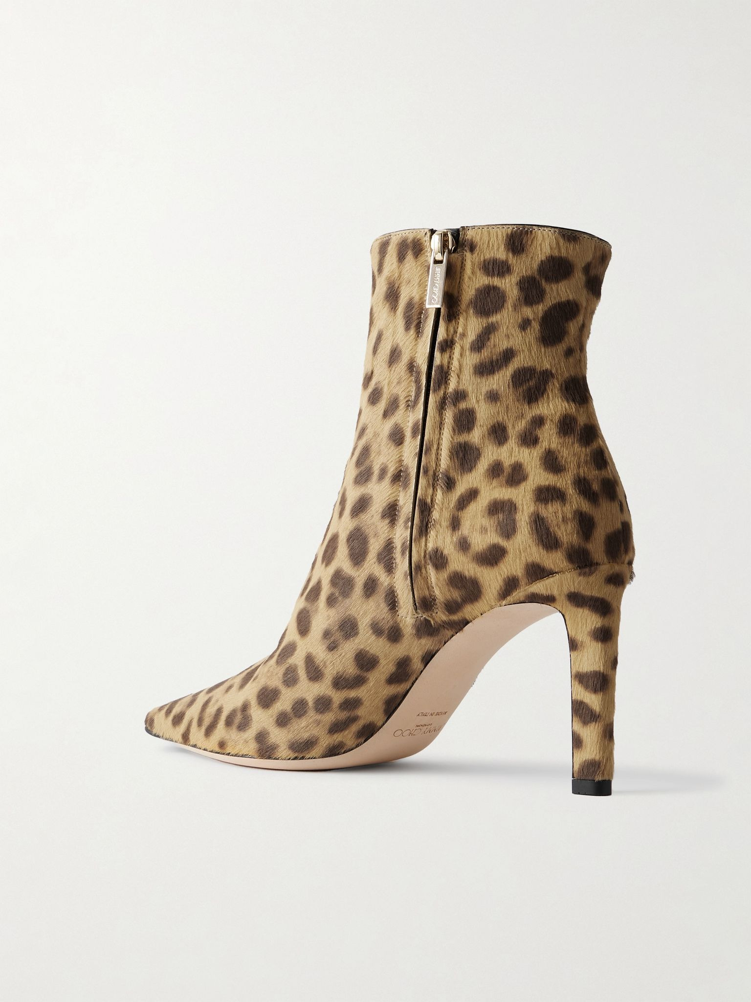 Frankie 85 leopard-print pony hair ankle boots Leopard print - 3