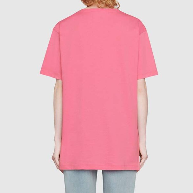 (WMNS) Gucci x Disney Crossover Mickey Printing Round Neck Short Sleeve Pink 492347-XJB7W-5412 - 3
