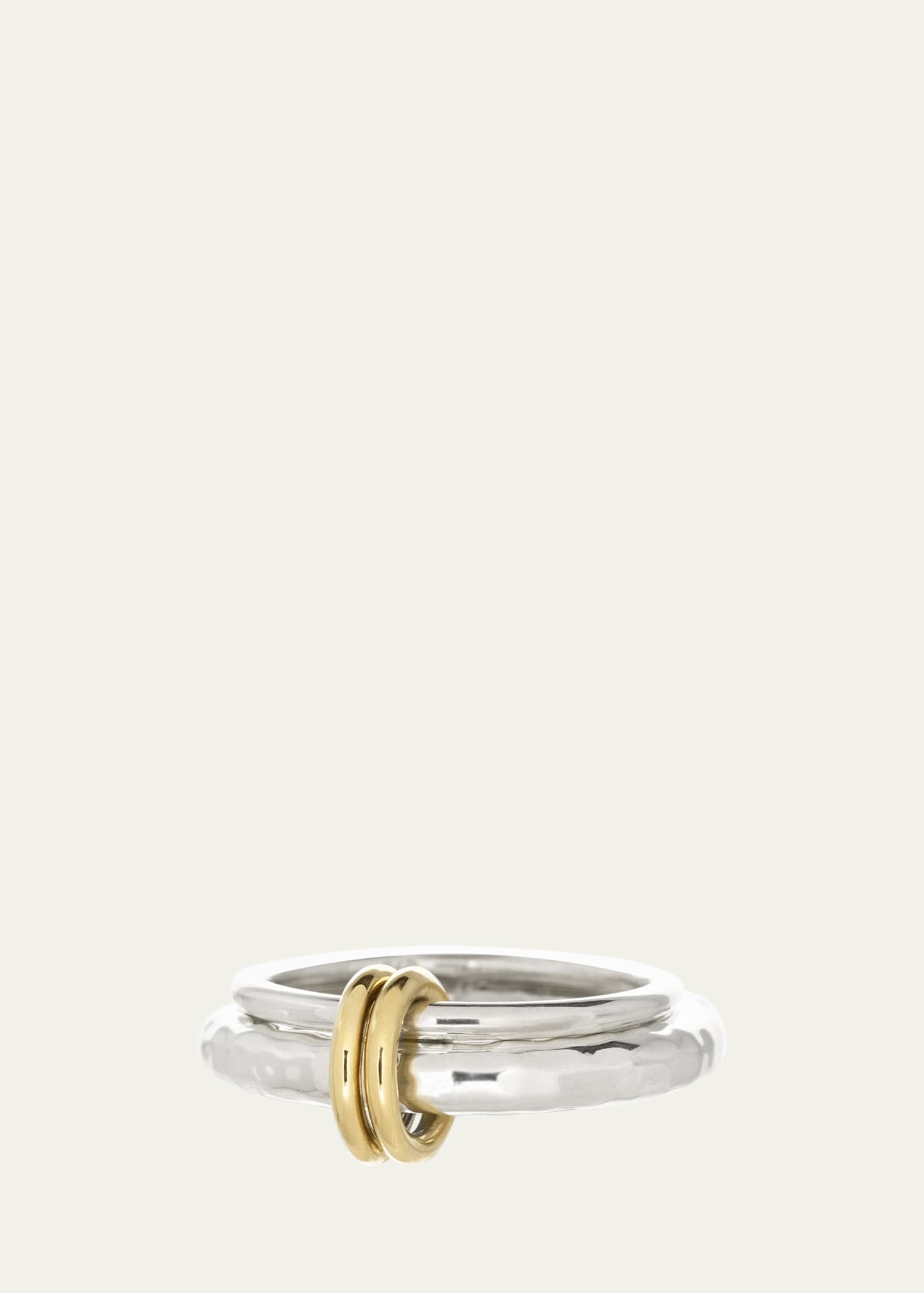Agon SG Vulcan Ring in Sterling Silver with 18K Yellow Gold Connectors - 1