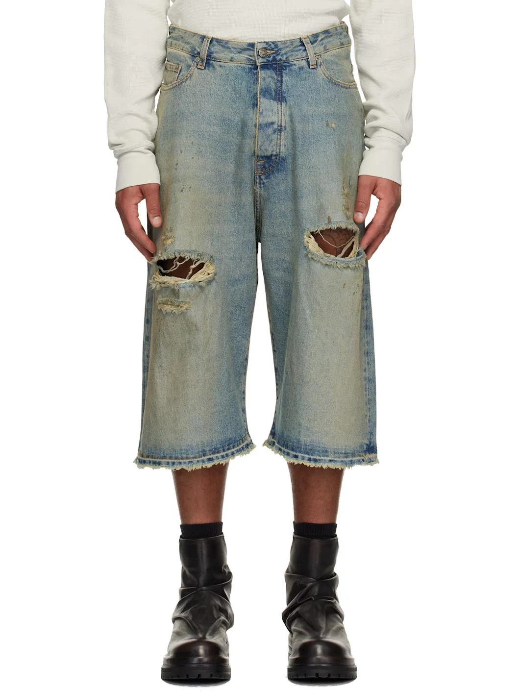 Blue Big Daddy Denim Shorts - 1