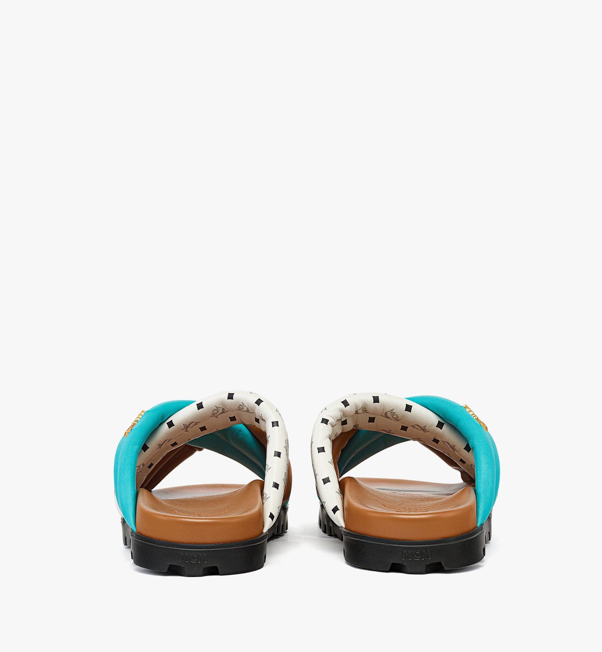 Monogram Cross Sandals in Lamb Leather - 3