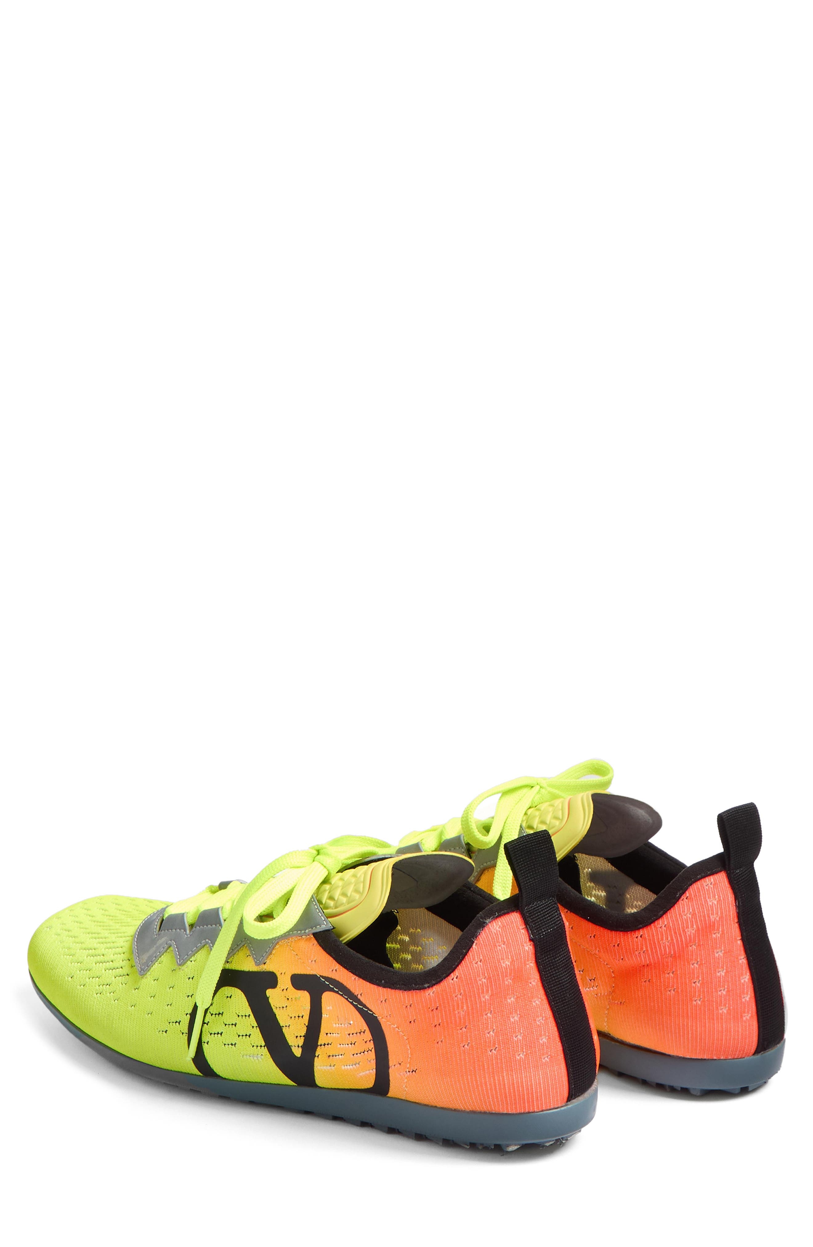 Valentino Garavani Chromathon Ombré Sneaker in Lime/Orange Fluo at Nordstrom - 3