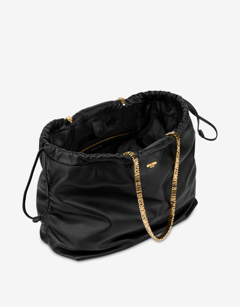 MINI LETTERING NAPPA LEATHER SHOPPER 3