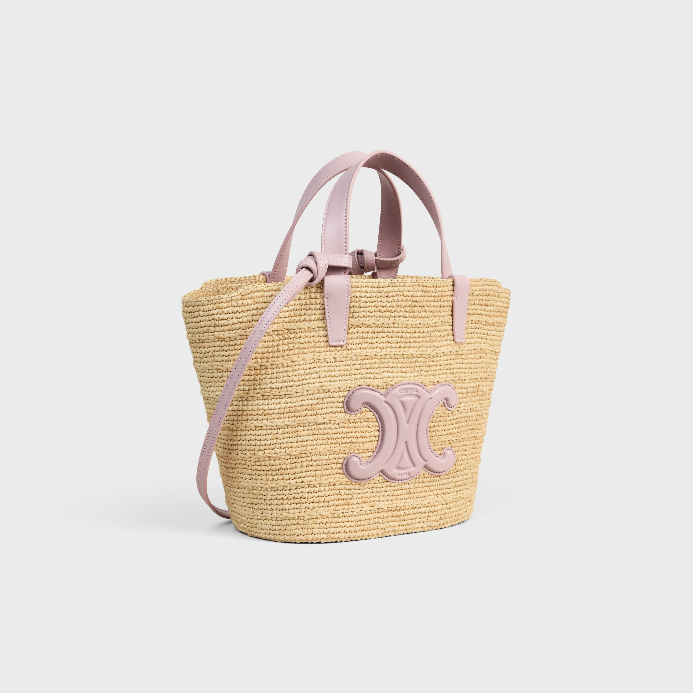 TEEN SUPPLE CELINE CLASSIC PANIER IN Raffia and calfskin - 2