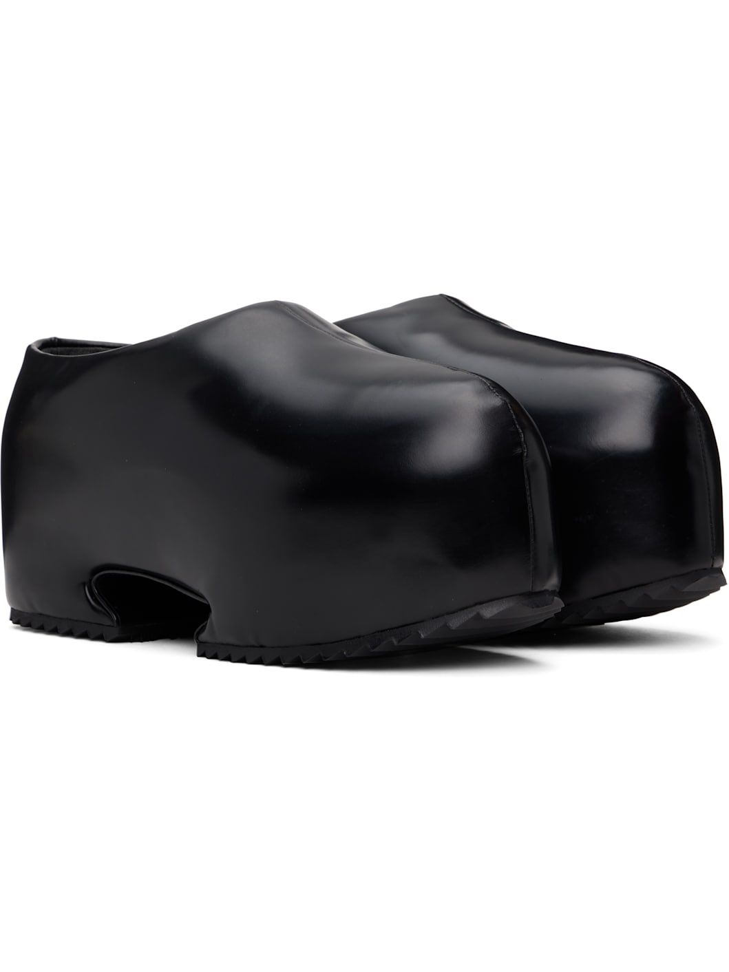 Black Platform Clogs - 4