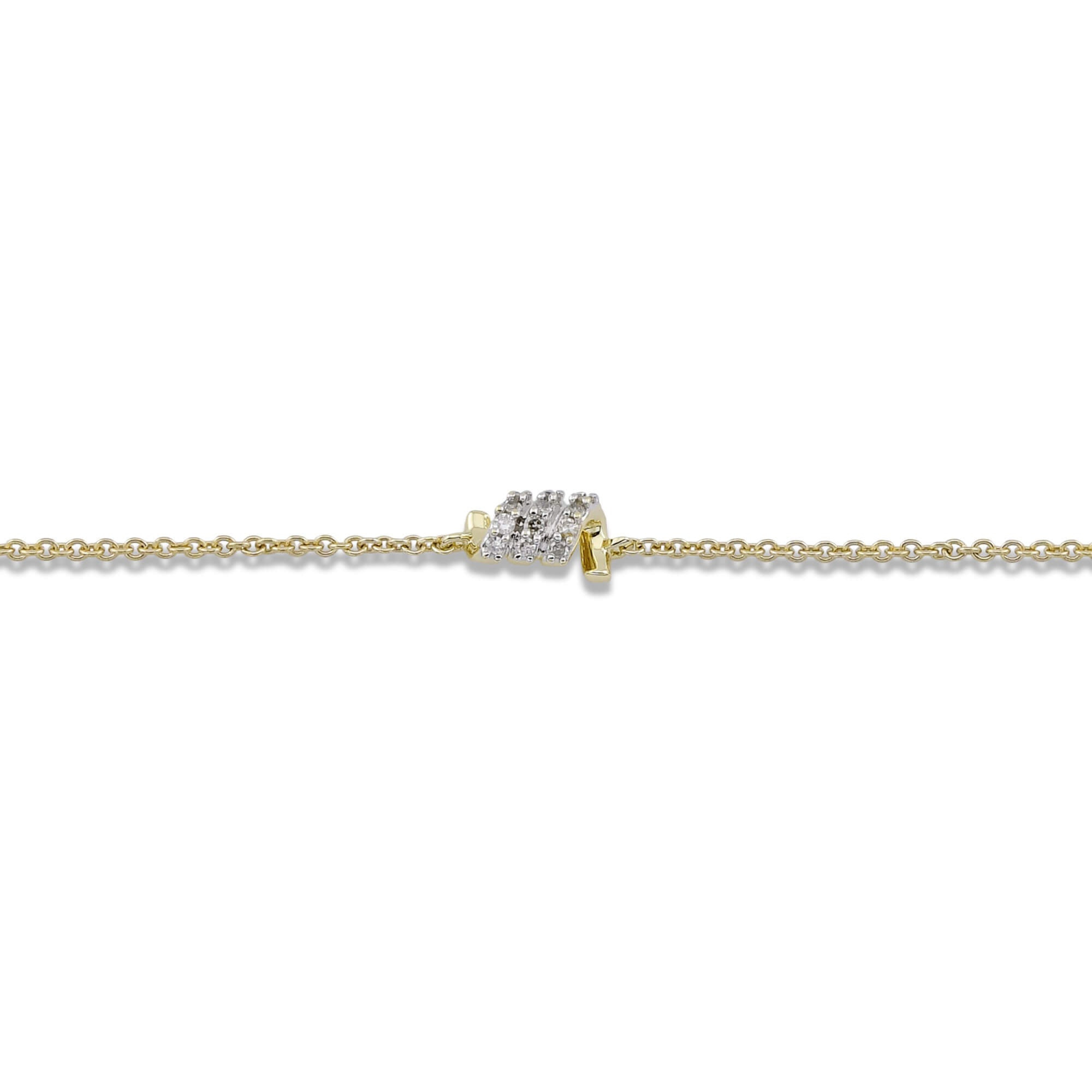 Twinkling Twine Pave Chained Bracelet - 3