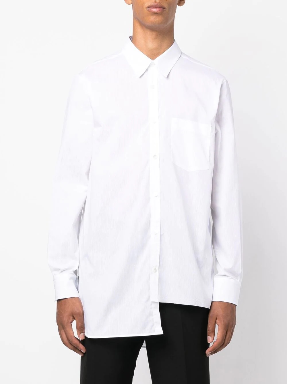 asymmetric cotton shirt - 3