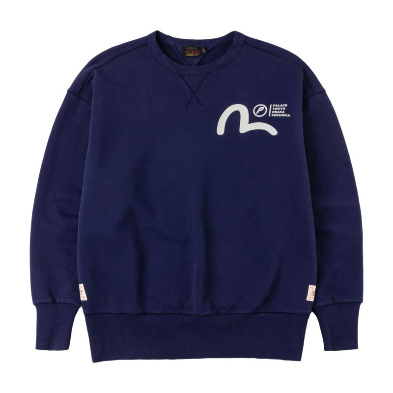 PALACE Palace x Evisu Multi-City Seagull Logo Sweatshirt 'Navy' P30CS263 outlook
