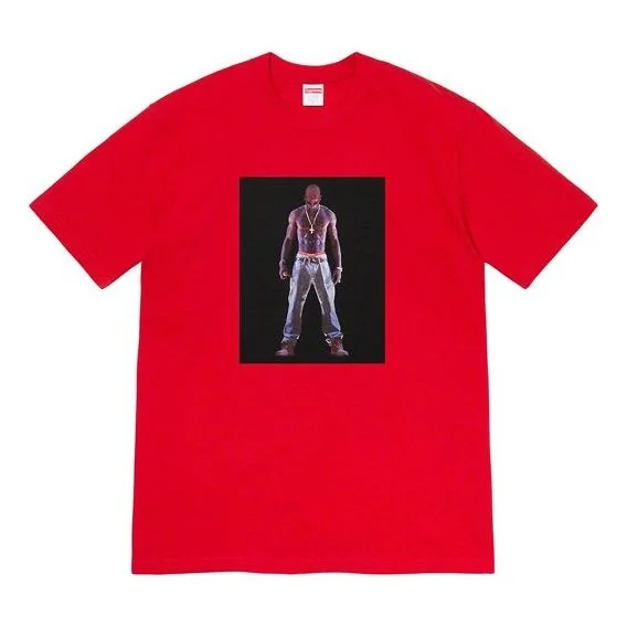 Supreme SS20 Week 1 Tupac Hologram Tee Virtual Characters Short Sleeve Unisex Red SUP-SS20-267 - 1