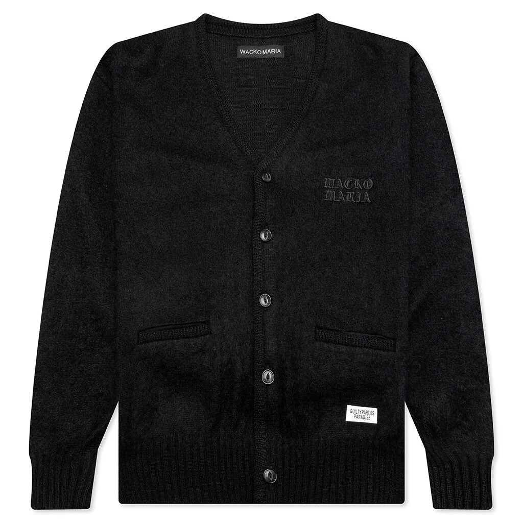 MOHAIR CARDIGAN TYPE 2 - BLACK - 1