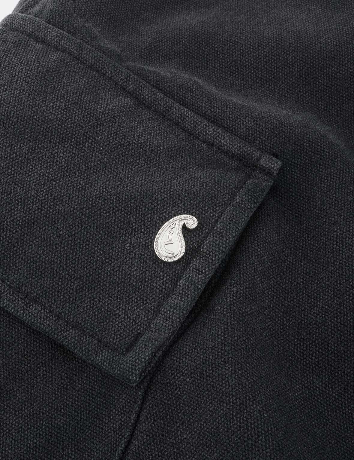Pigment Dye Wash Seagull Embroidery Relax Fit Shorts - 7