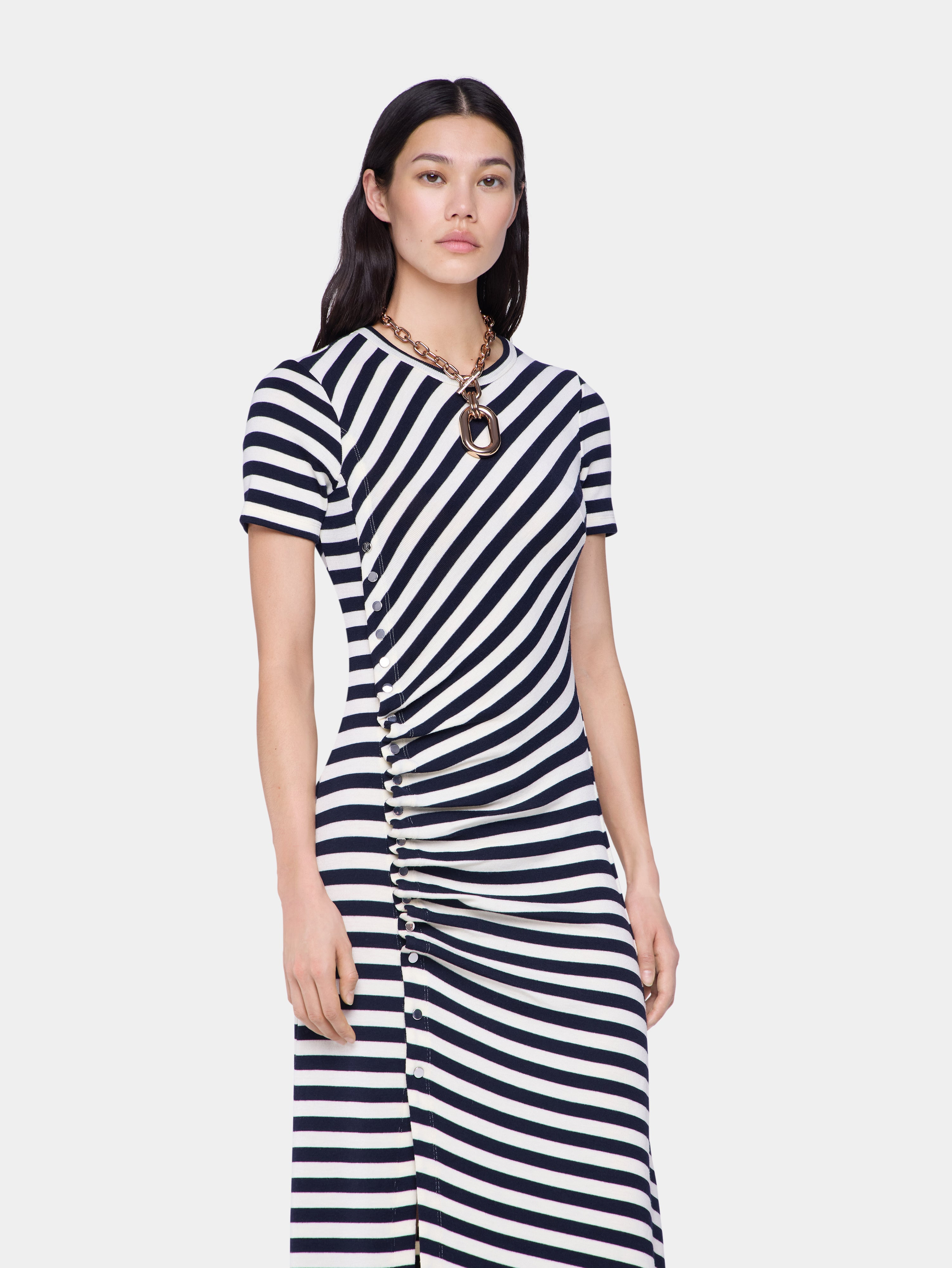 DRAPED MIDI DRESS IN WOOL - 3