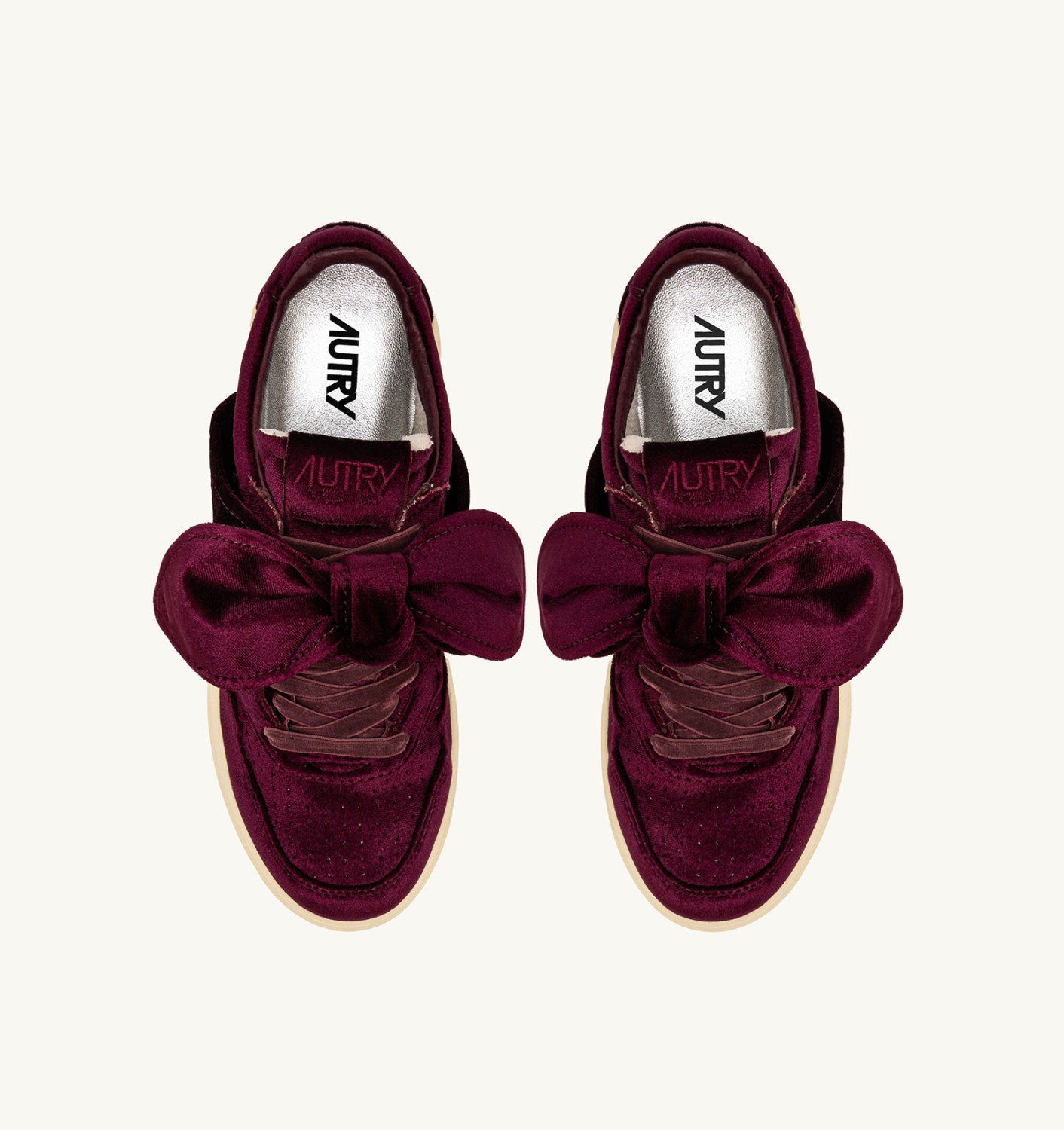 MEDALIST LOW BOW 'VELVET' SNEAKERS COLOR BURGUNDY - 5