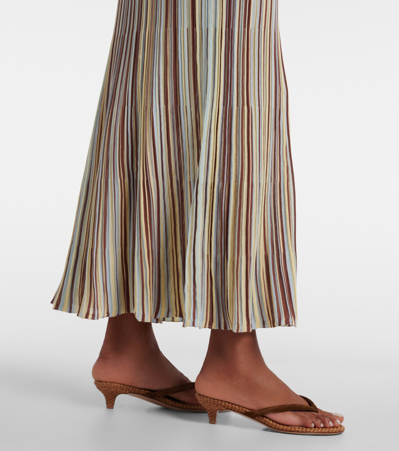 Citara striped cotton-blend maxi skirt 5