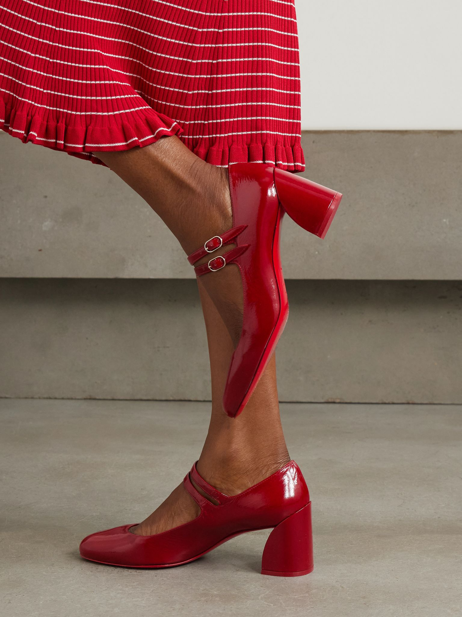 Miss Jane 55 patent-leather pumps Red - 2