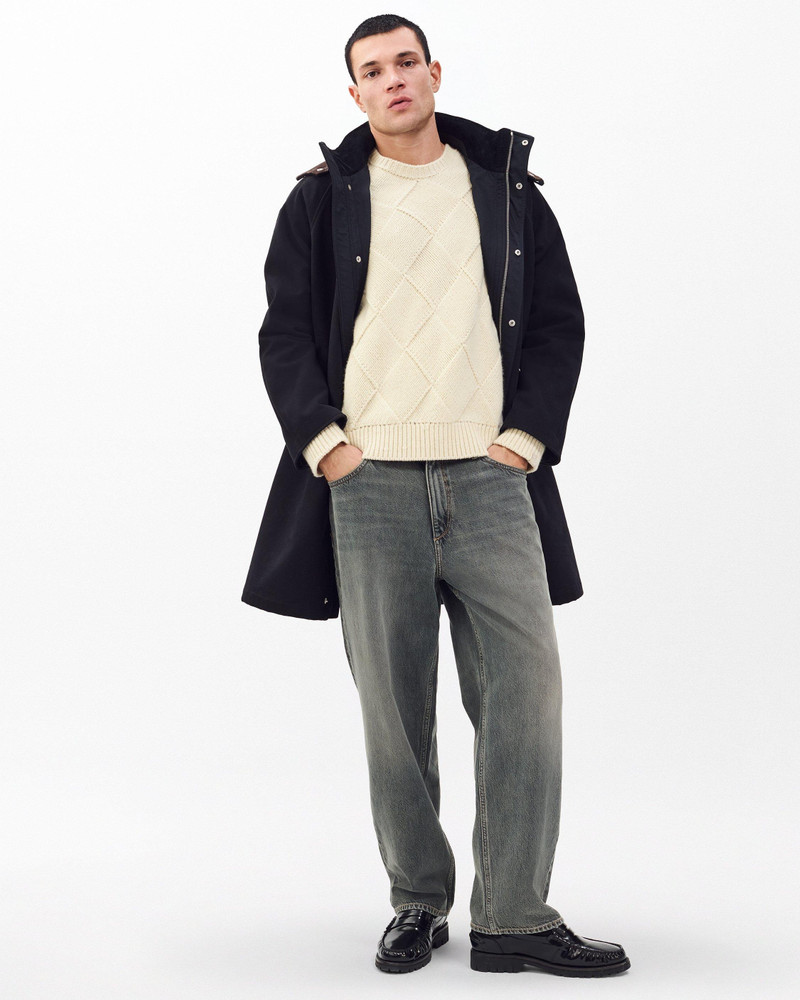 rag & bone Hand-Knit Entrelac Wool Sweater outlook