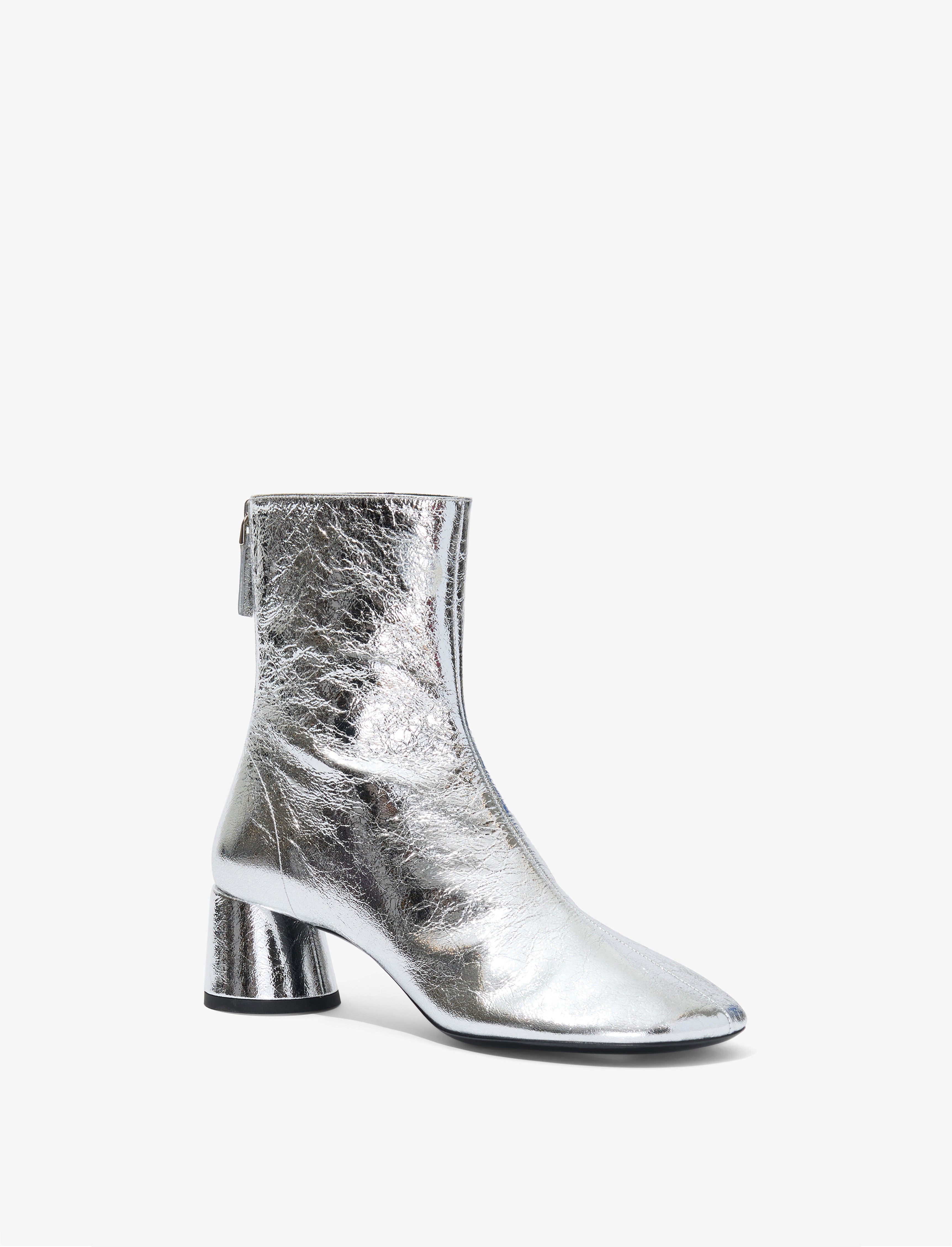 Glove Boots in Crinkled Metallic - 2