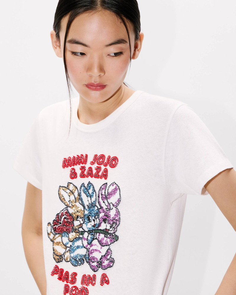 'KENZO Cartoon' embroidered T-shirt in cotton 5