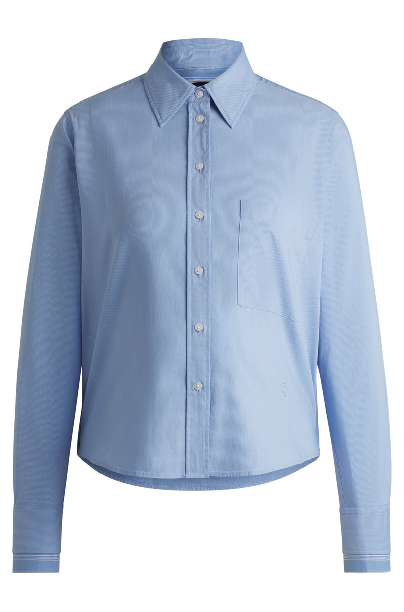 REGULAR-FIT BLOUSE IN STRIPED STRETCH COTTON 1