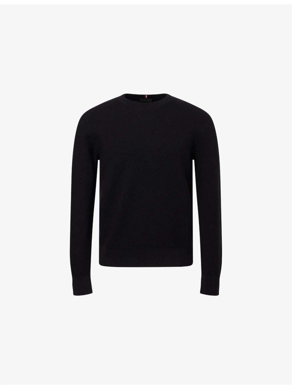 Crewneck Logo-Patch Cotton Jumper - 1